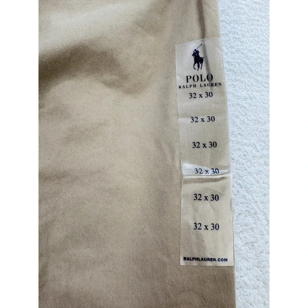 Polo RL Pants Men 32x30 Beige Straight Stretch Slim Fit NWT